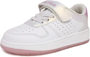 Nautica Kids Girls Sneakers with Adjustable Strap and Bungee Straps | Comfortable Casual Shoes (Toddler/Little Kid)