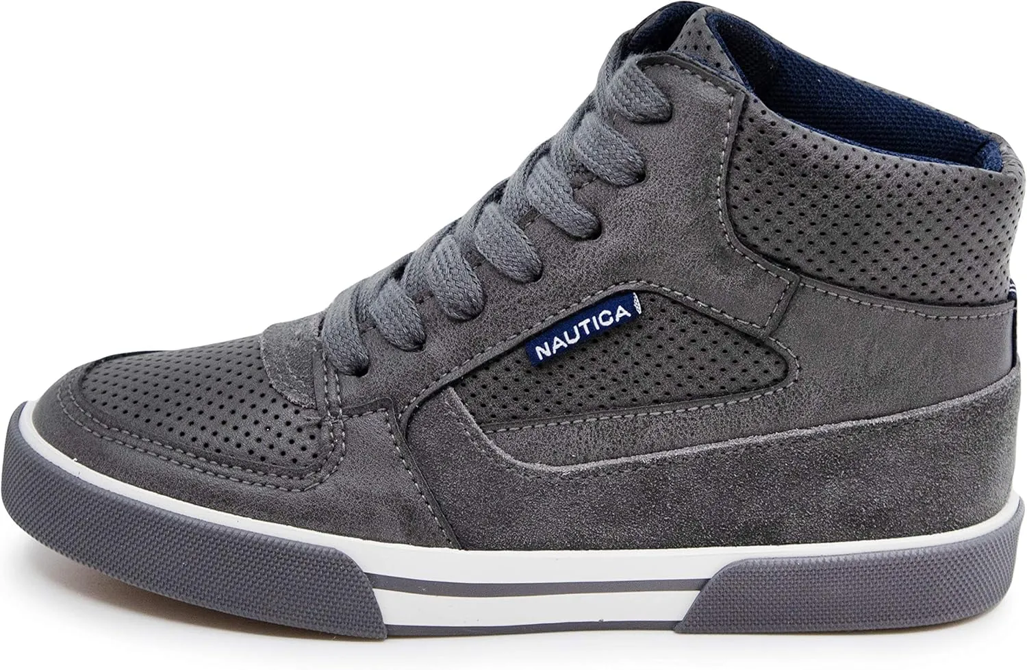 Nautica Kids Sneaker: Lace-Up Fashion Shoe with Boot-Like High Top Design for Boys and Girls (Big Kid/Little Kid Sizes) - Horizon