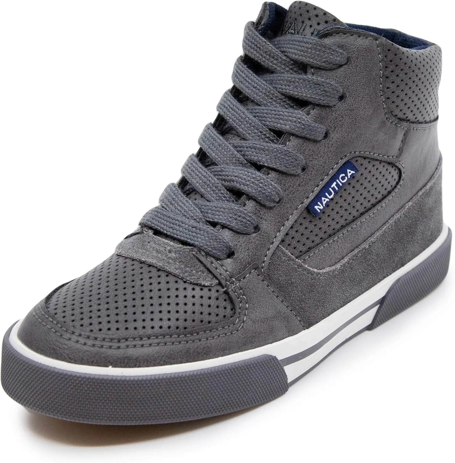 Nautica Kids Sneaker: Lace-Up Fashion Shoe with Boot-Like High Top Design for Boys and Girls (Big Kid/Little Kid Sizes) - Horizon