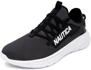 Nautica Mens Running Sneakers Sport Fashion Lace-Up Athletic Soft Shoes for Gym Tennis Men – Cushioned, Breathable, Lightweight & Comfortable