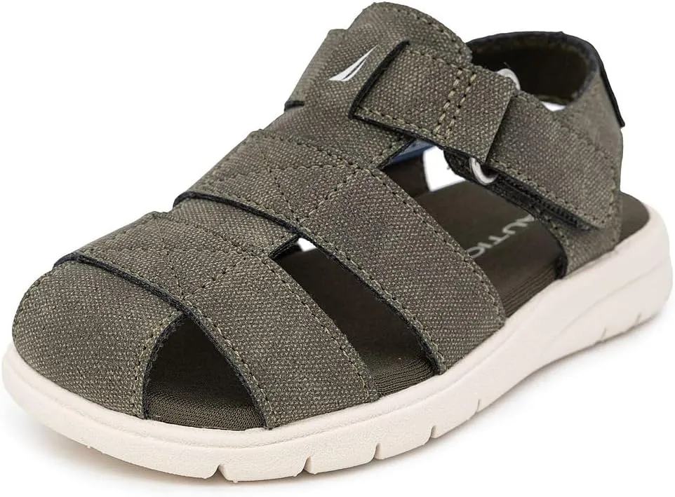 Nautica Toddler Sandals – Closed-Toe Athletic Summer Shoes for Boys & Girls with Adjustable Straps, Perfect for Active Play (Toddler & Little Kid Sizes)