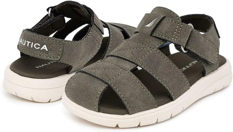 Nautica Toddler Sandals – Closed-Toe Athletic Summer Shoes for Boys & Girls with Adjustable Straps, Perfect for Active Play (Toddler & Little Kid Sizes)