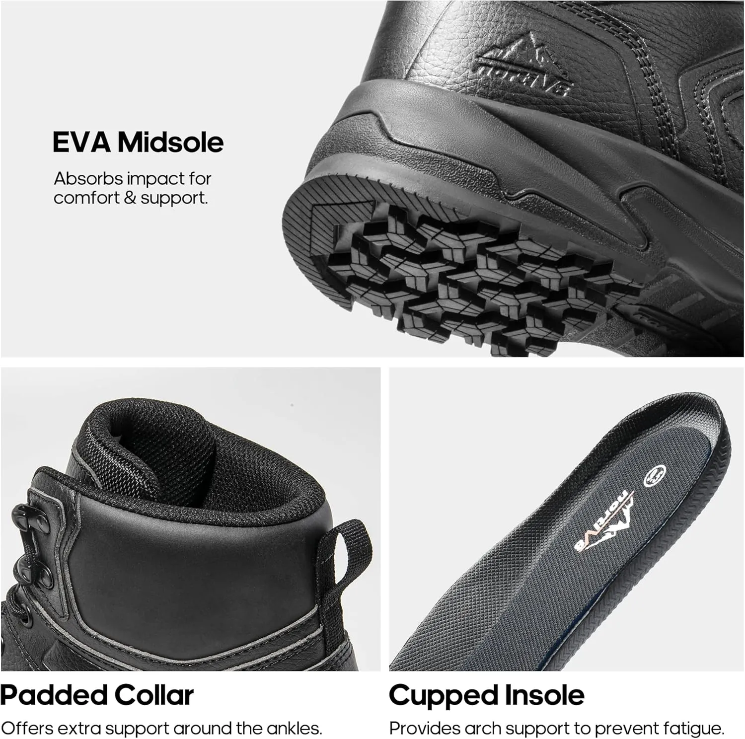NORTIV 8 Steel Toe Boots for Men Safety Construction Work Boots,Waterproof