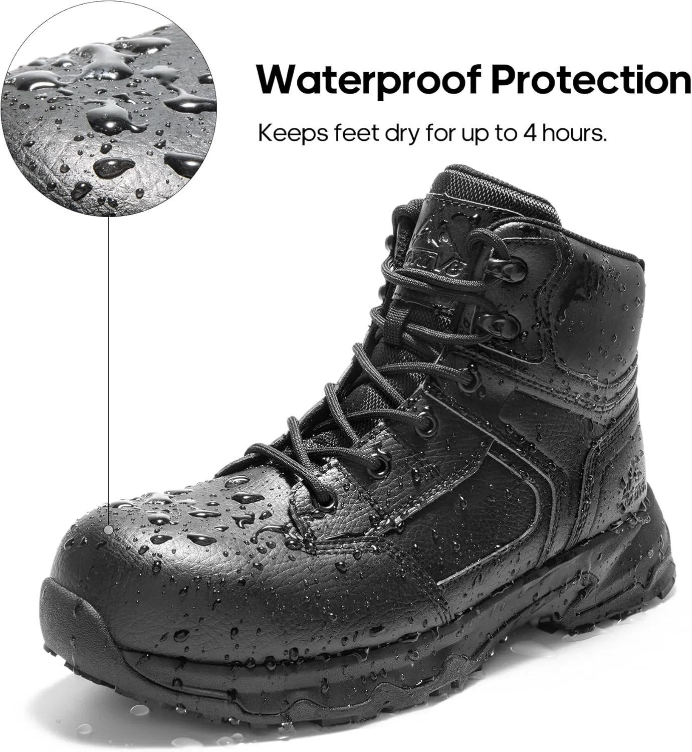 NORTIV 8 Steel Toe Boots for Men Safety Construction Work Boots,Waterproof