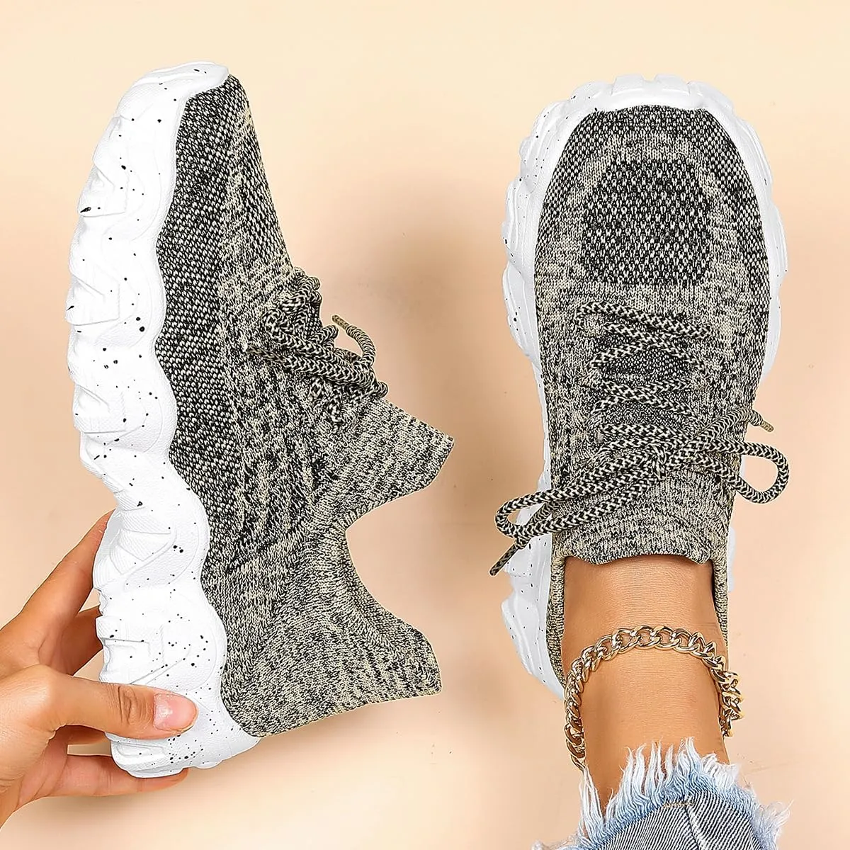 Nurse Babe Ortho Pro Tennis Shoes Women Classic Lace up Slip-on Breathable Sneakers