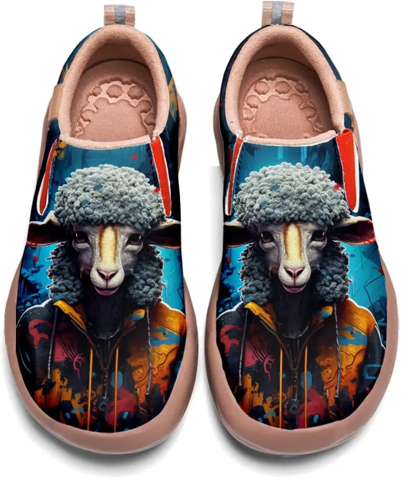 Onehorse Womens Painted Punk Travel Loafers - Casual Walking Shoes Comfortable Lightweight Sneakers