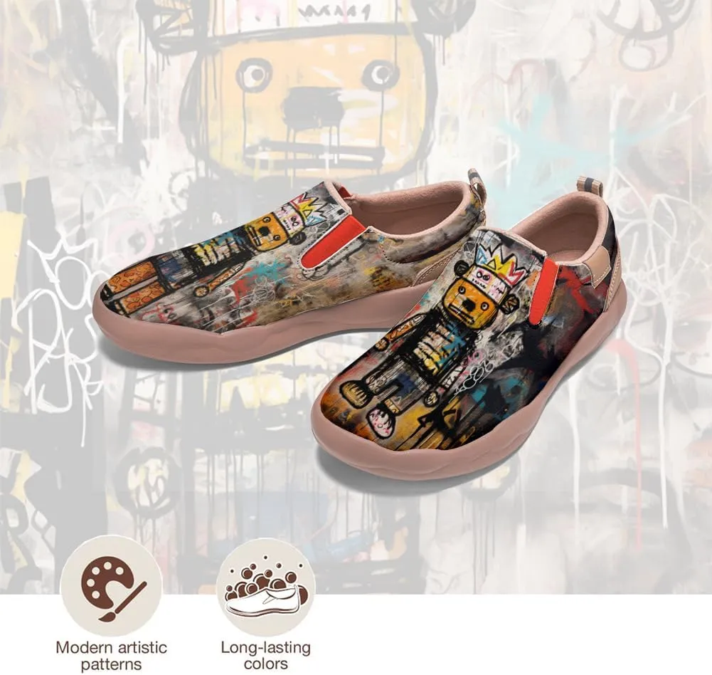 Onehorse Women's Painted Travel Shoes Comfortable Slip-Ons Casual Loafers Graffiti Fashion Sneaker