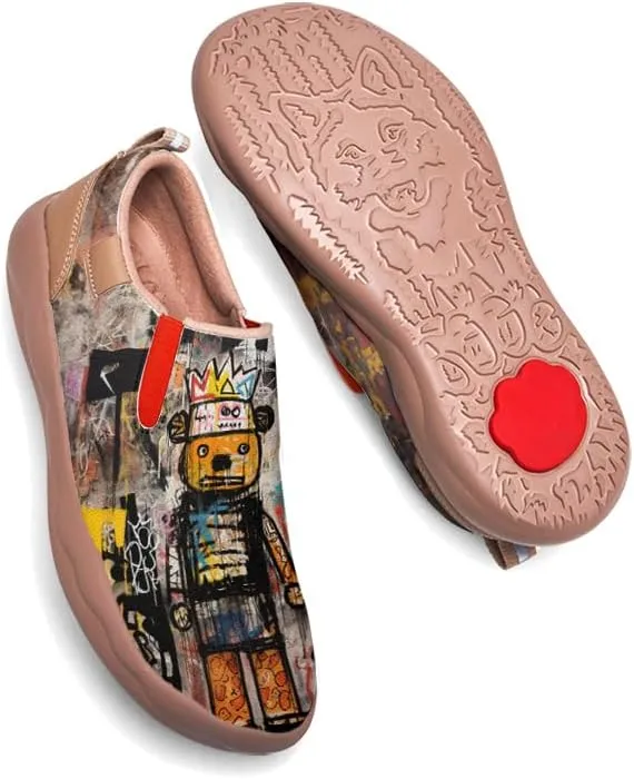 Onehorse Women's Painted Travel Shoes Comfortable Slip-Ons Casual Loafers Graffiti Fashion Sneaker