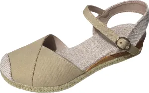Orthopedic Shoes for Women Closed Toe Platform Heels Sandals Summer Dressy Flats Ankle Strap Espadrilles Wedge Sandal Adjustable Buckle Flat Shoe Boho Beach Slippers Comfortable Walking Outdoor Shoe