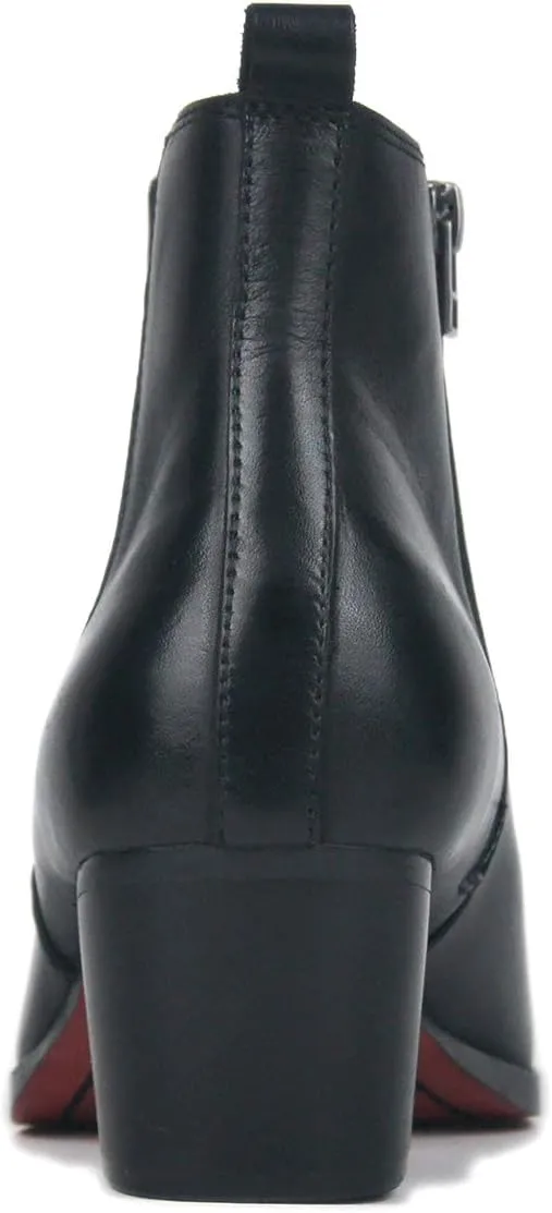 OSSTONE Dress Boot for Men Leather Chukka Designer Chelsea Boots Casual Heel Shoes Zipper-up OS-JY008