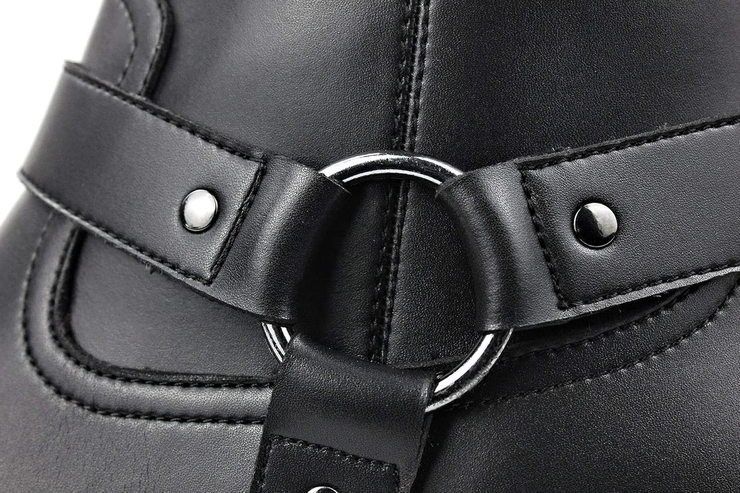 OSSTONE Men Chelsea Ankle Boots Leather Microfiber Chukka Designer Boots with Side Zipper Heel Dress Boots JY015-CQ