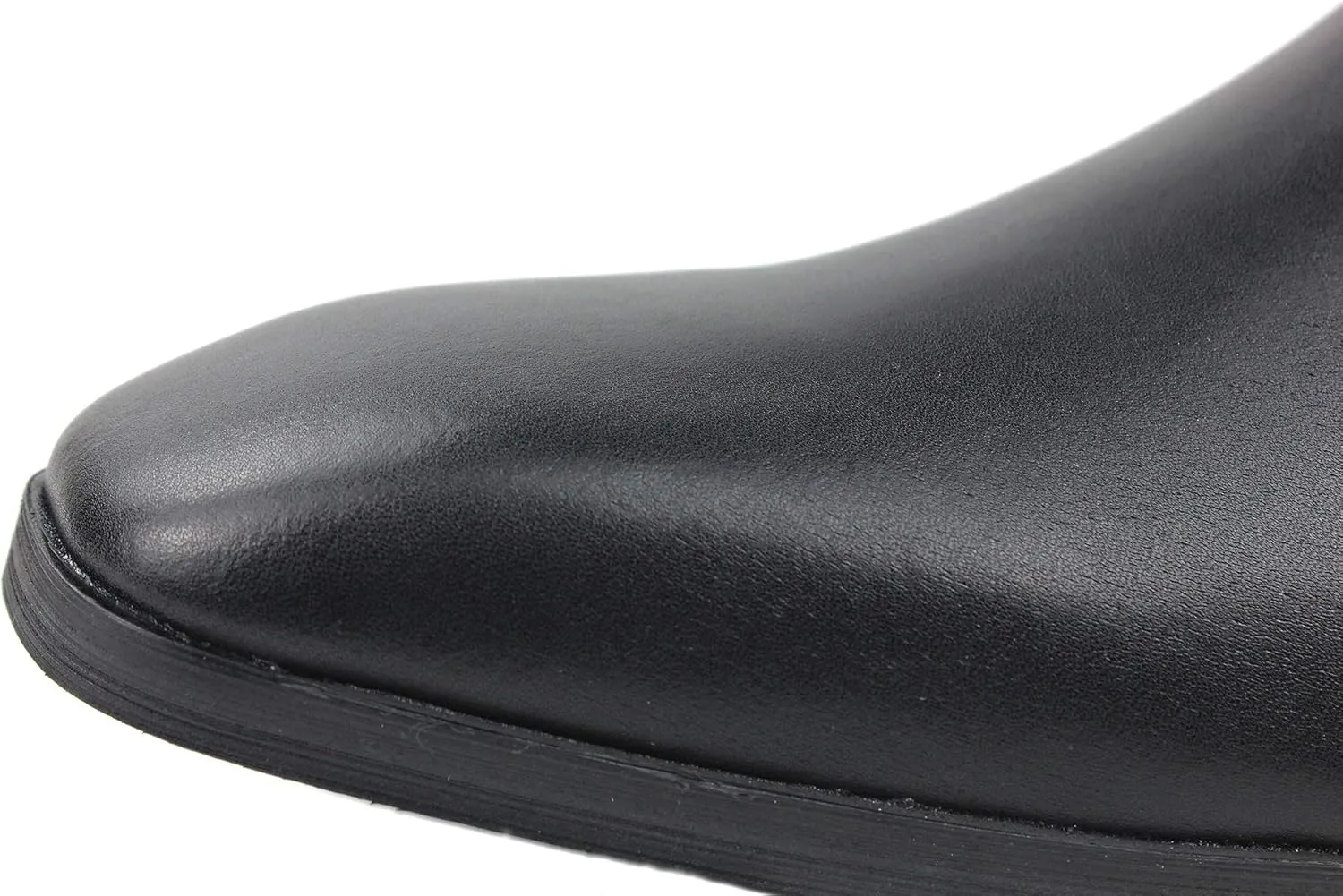 OSSTONE Men Chelsea Ankle Boots Leather Microfiber Chukka Designer Boots with Side Zipper Heel Dress Boots JY015-CQ