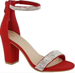 Over the Toe Strap Ankle Wrap Strap Heel， Open Toe Medium Heel