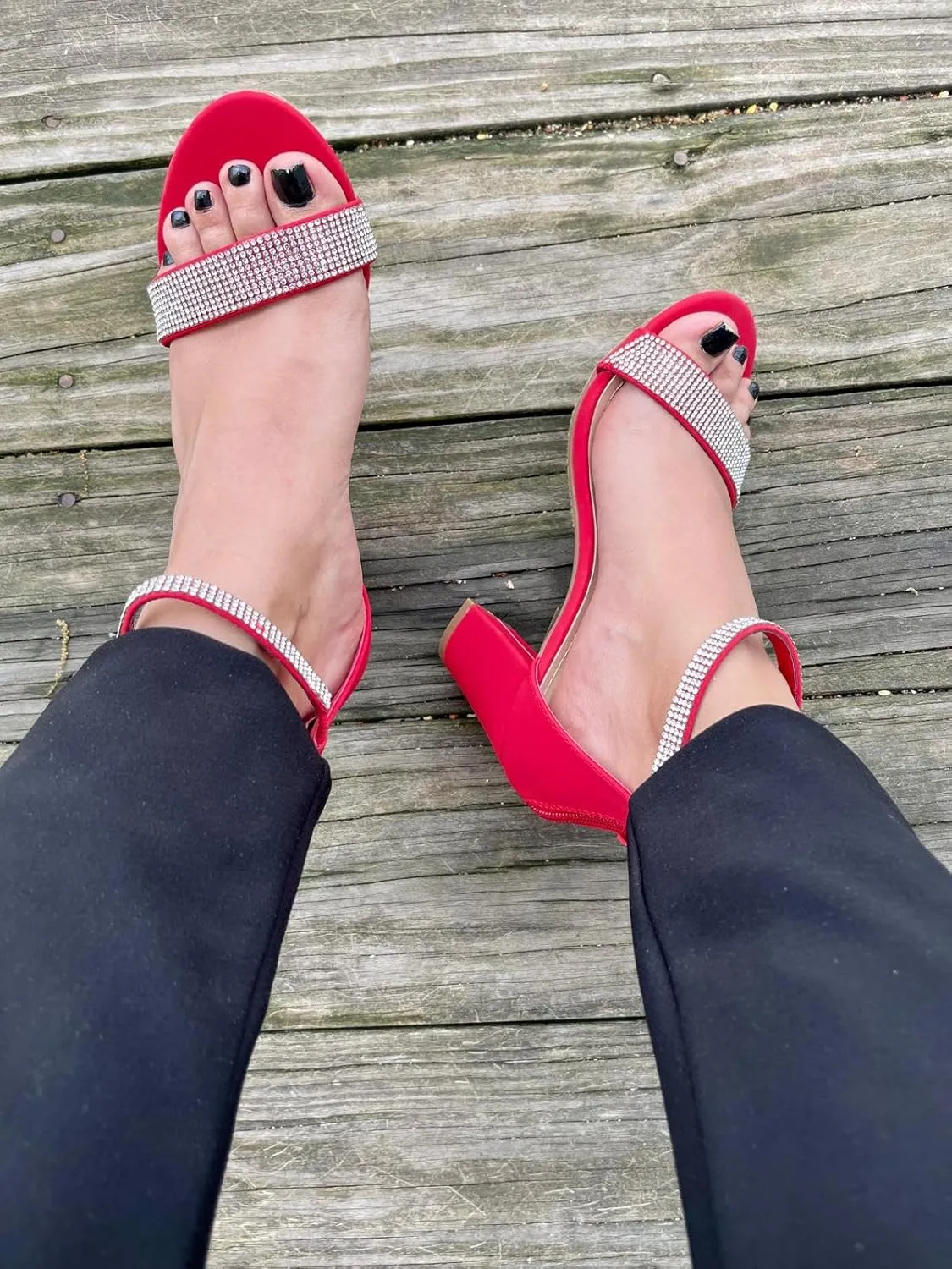 Over the Toe Strap Ankle Wrap Strap Heel， Open Toe Medium Heel