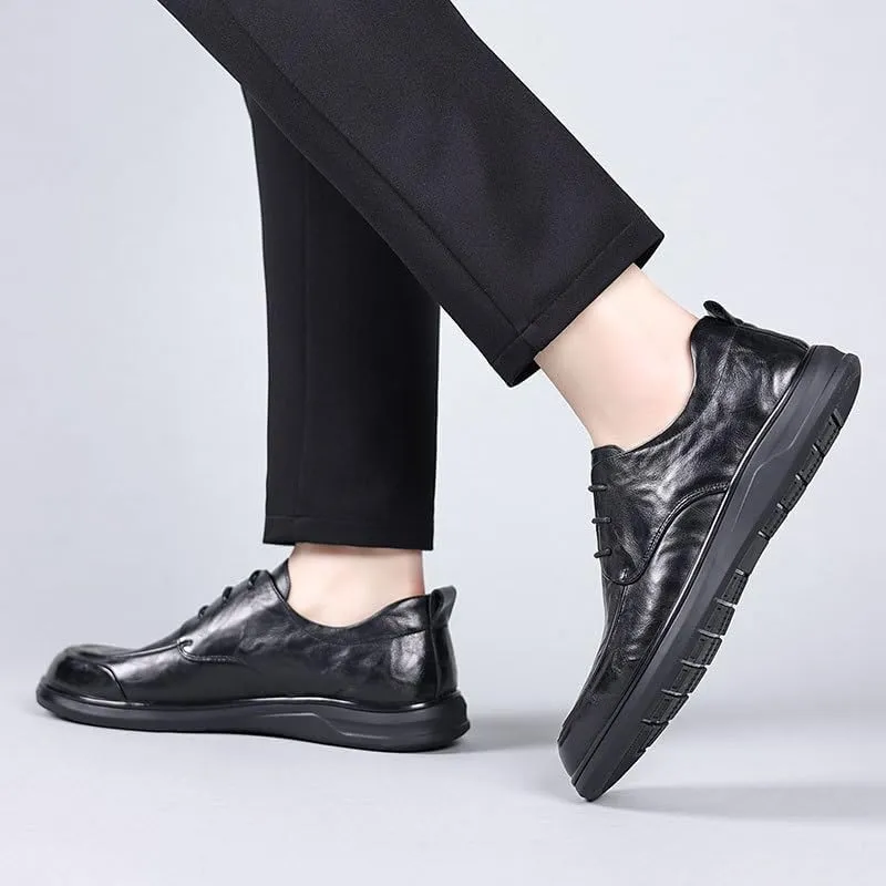 Oxfords Shoes Men's Oxfords Classic Lace-up Genuine Leather Mens Dress Casual Shoes Men Elegant Loafers Luxury Oxford Shoes