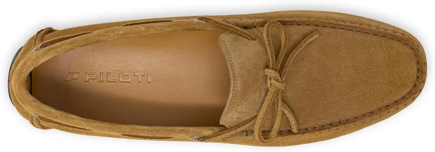 Piloti Mens Driving Shoes, Stylish Comfortable Atlas Italian Suede Soft Lightweight Footwear, Casual Classy Everyday Sneakers