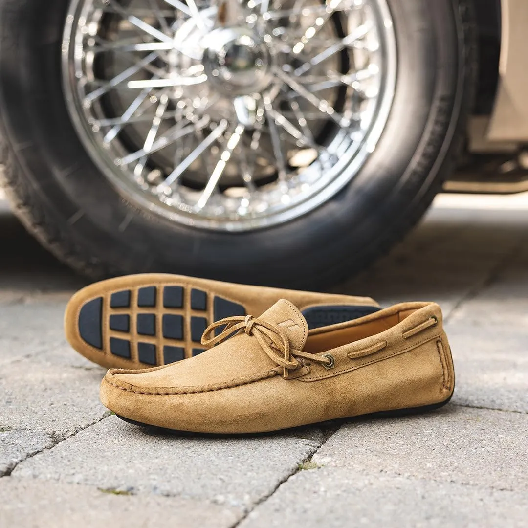 Piloti Mens Driving Shoes, Stylish Comfortable Atlas Italian Suede Soft Lightweight Footwear, Casual Classy Everyday Sneakers