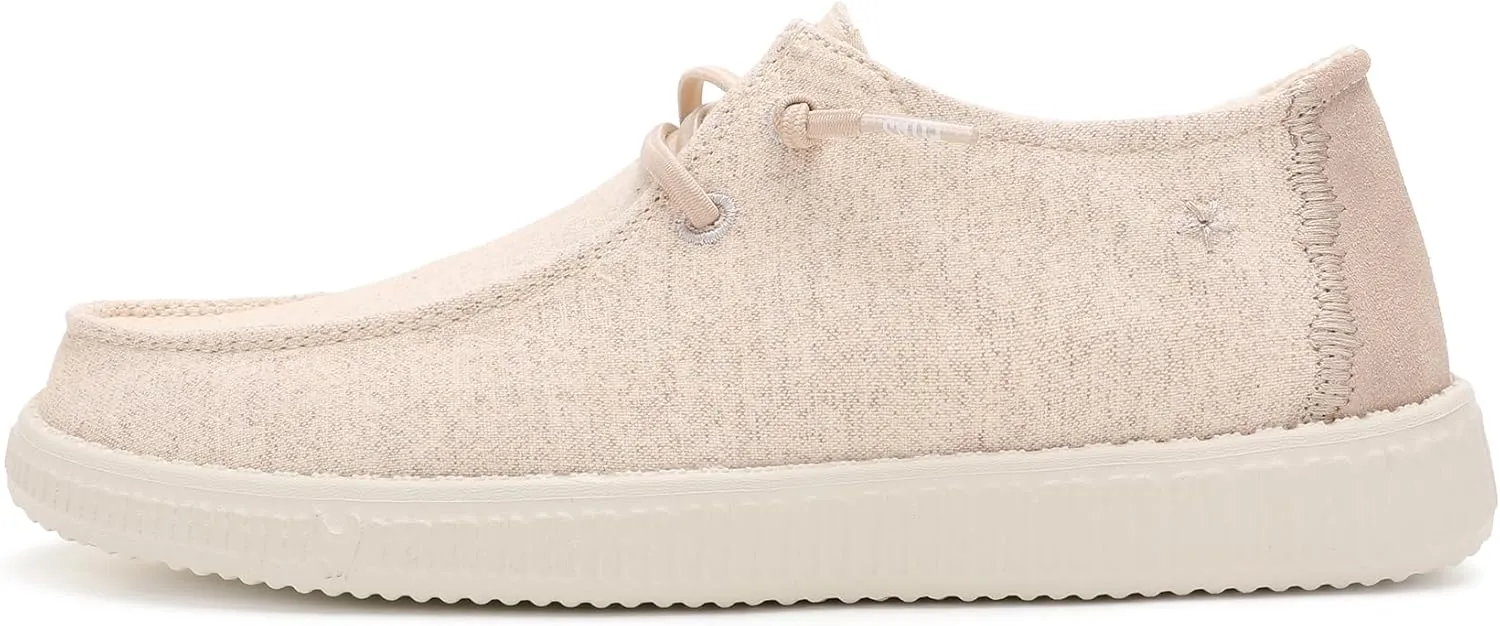 PITAS Fira Women's Slip-On Shoes | Lightweight Comfortable Casual Shoes | Stylish Daily Wear Loafers for Women | Beige