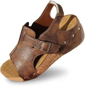 Platform Sandals Women Comfortable Open Toe Cork Sandals Casual Dressy Summer Shoes Slip on Slides Wedge Sandals