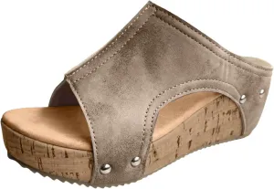 Platform Sandals Women Summer Beach Black Sandals Wedge Heel Slip on Sandals Travel Bohemia Walking Shoes