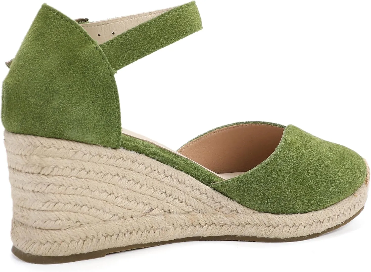 Platform Wedges Sandals for Women, 3" Wedge, Ankle-Strap, Cap Toe, Summer Espadrilles Heel Shoes