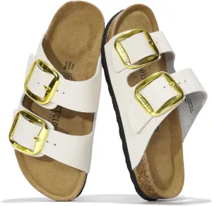 Project Cloud Genuine Leather Flat Sandals Comfortable Beach Essentials Womens Sandals Memory Foam Vacation Essentials Slides for Women Footwear (Santorini)