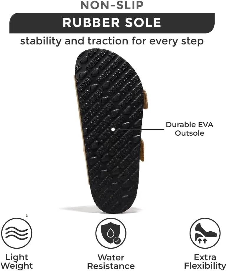 Project Cloud Genuine Leather Flat Sandals for Women 2025 Comfortable Beach Essentials Womens Sandals Memory Foam Vacation Essentials Slides for Women Footwear (Santorini)