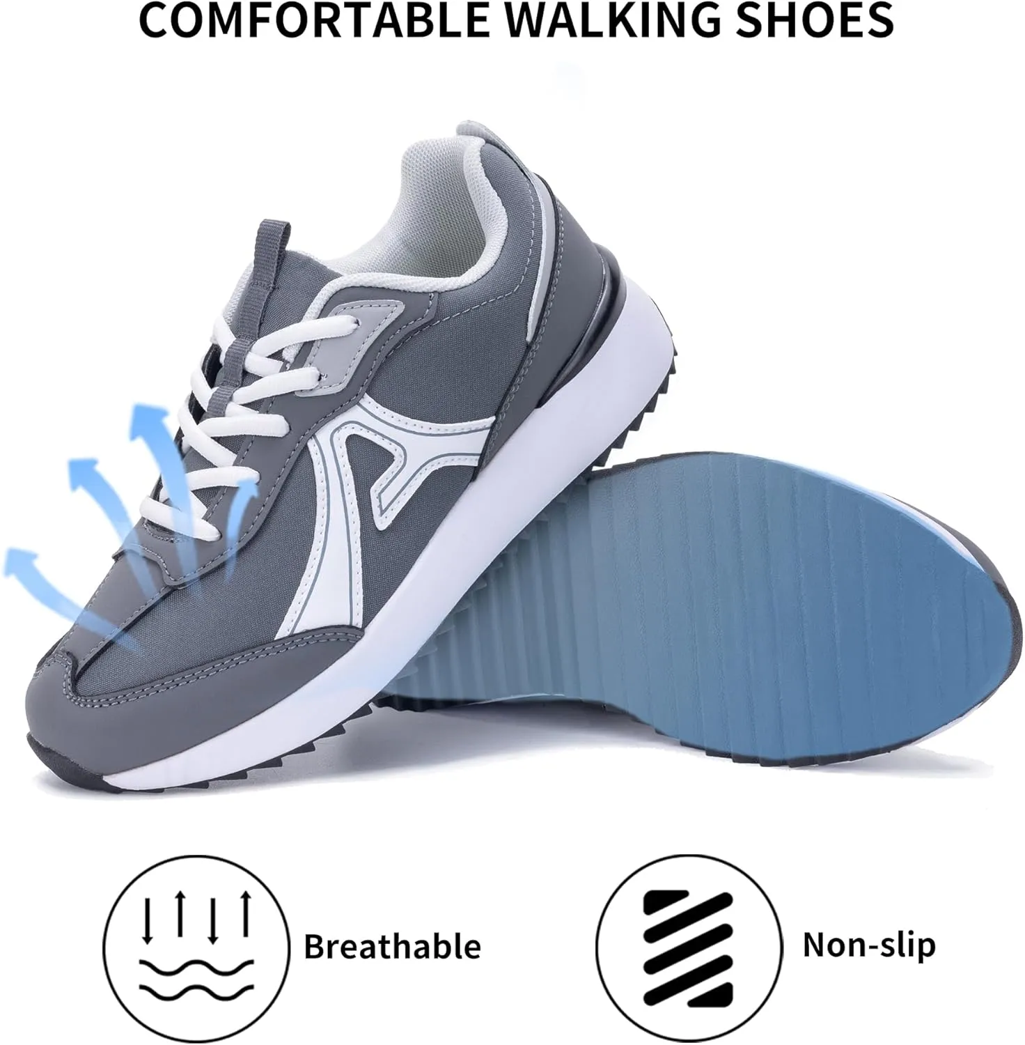 QAUPPE Womens Walking Sneakers Tennis Running Comfortable Shoes Casual Fashion Sneakers