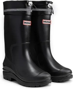 Rain Boots for Women and Waterproof Garden Shoes, Anti-Slipping Mid Calf Rubber Boots Lightweight Work Tall Fishing Boots for Outdoor