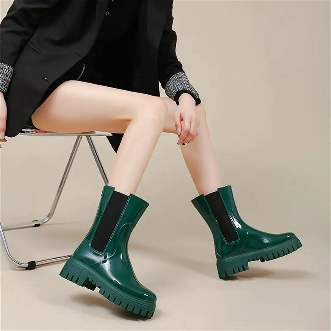 Rain Boots For Women Rainproof And Waterproof Shoes Short Non-Slip Fishing Rubber Boots Work Rubber Shoes