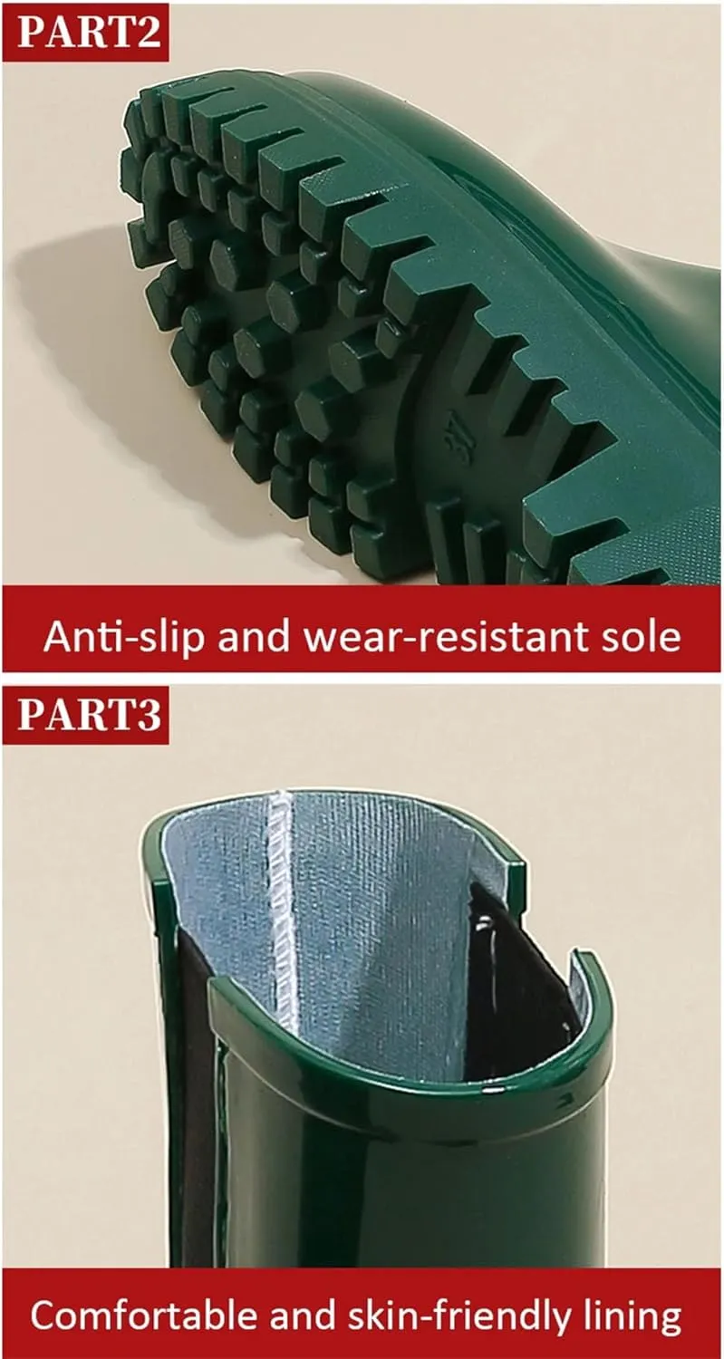 Rain Boots For Women Rainproof And Waterproof Shoes Short Non-Slip Fishing Rubber Boots Work Rubber Shoes