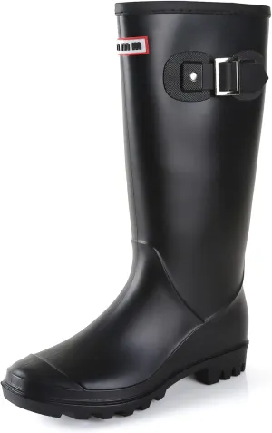 Rain Boots for Women, Waterproof Anti-Slip Knee High Rubber boots, Fashion Comfy Tall Water Boots Lightweightr Garden Booties for Outdoor