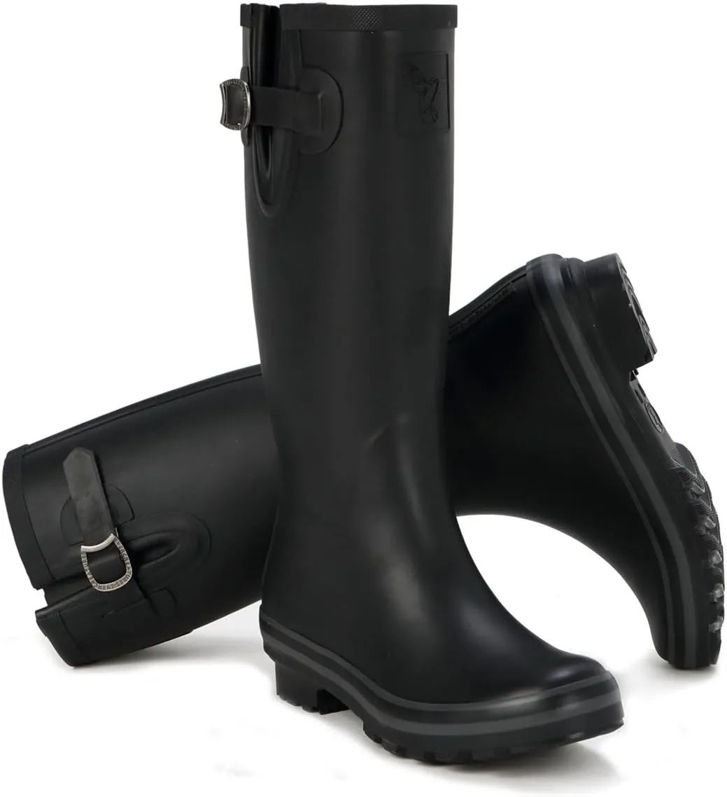 Rain Boots For Women Waterproof Boots Garden Shoes Outdoor Use with Comfortable Insole Knee High Rubber Rain Boot Gumboots Rain Footwear Wellies