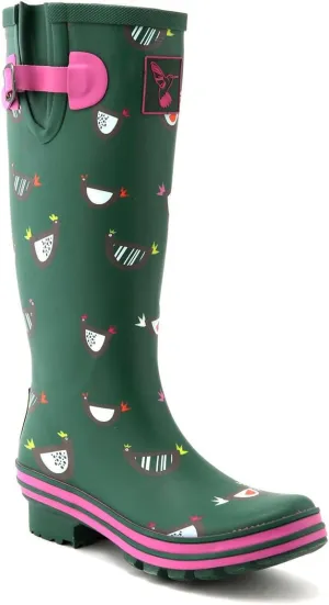 Rain Boots For Women Waterproof Boots Garden Shoes Outdoor Use with Comfortable Insole Knee High Rubber Rain Boot Gumboots Rain Footwear Wellies