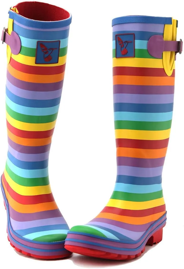 Rain Boots For Women Waterproof Boots Garden Shoes Outdoor Use with Comfortable Insole Knee High Rubber Rain Boot Gumboots Rain Footwear Wellies