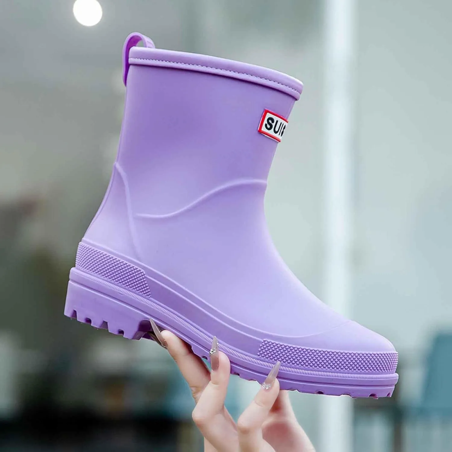 Rain Boots Women Short Rubber Slip Lightweight Water Shoes Unisex Original Garden Durable Fishing Boots Outdoor