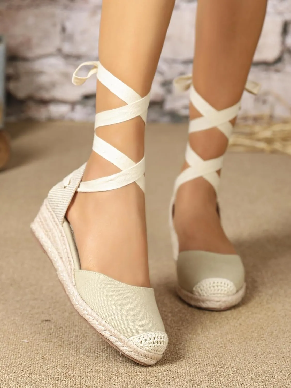 Rattan Sandals Raffia Espadrilles Wedge Shoes for Women Comfortable Walking - Boho Dressy Retro Trendy Cute Causal Lightweight Running Business Office Standing All Day Beach Travel Cruise Vacation