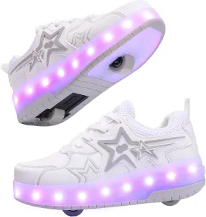 Roller Shoes for Kids Boys Girls Fashion Fun Wheels Sneakers Children Roller Skate Shoes
