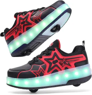 Roller Shoes for Kids Boys Girls Fashion Fun Wheels Sneakers Children Roller Skate Shoes