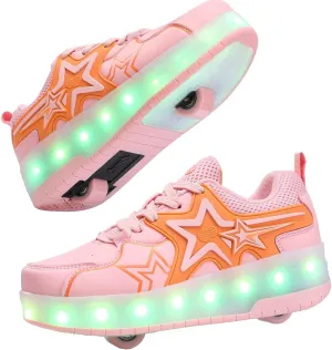 Roller Shoes for Kids Boys Girls Fashion Fun Wheels Sneakers Children Roller Skate Shoes