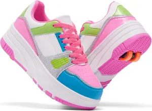 Roller Skate Shoes for Kids Girls Boys Detachable Wheeled Fashion Sneakers