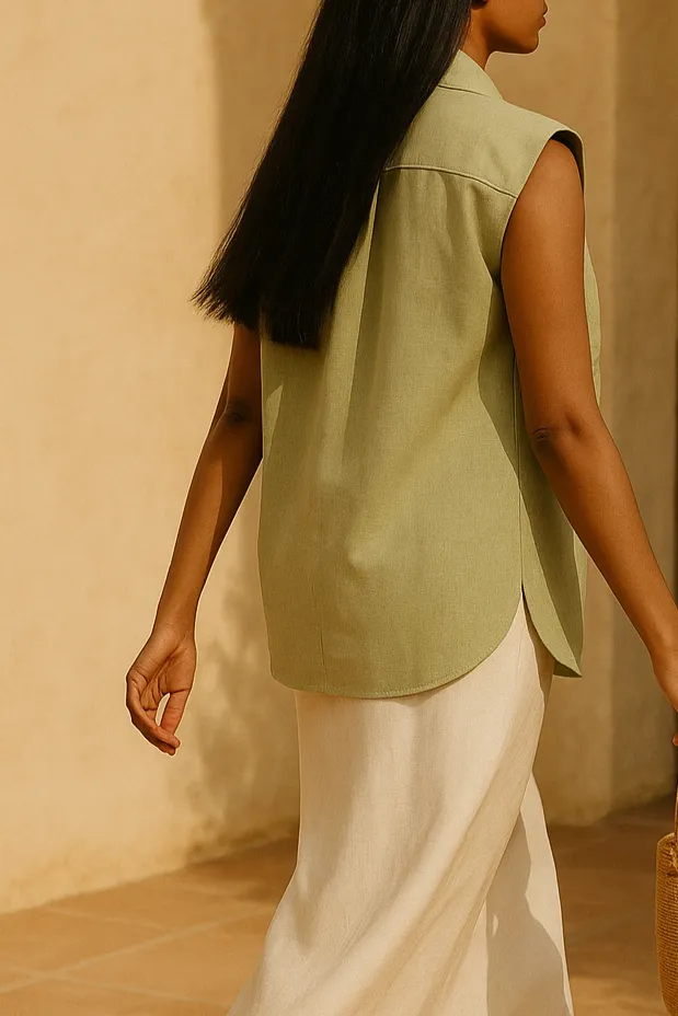 Sage shirt and skirt coord set