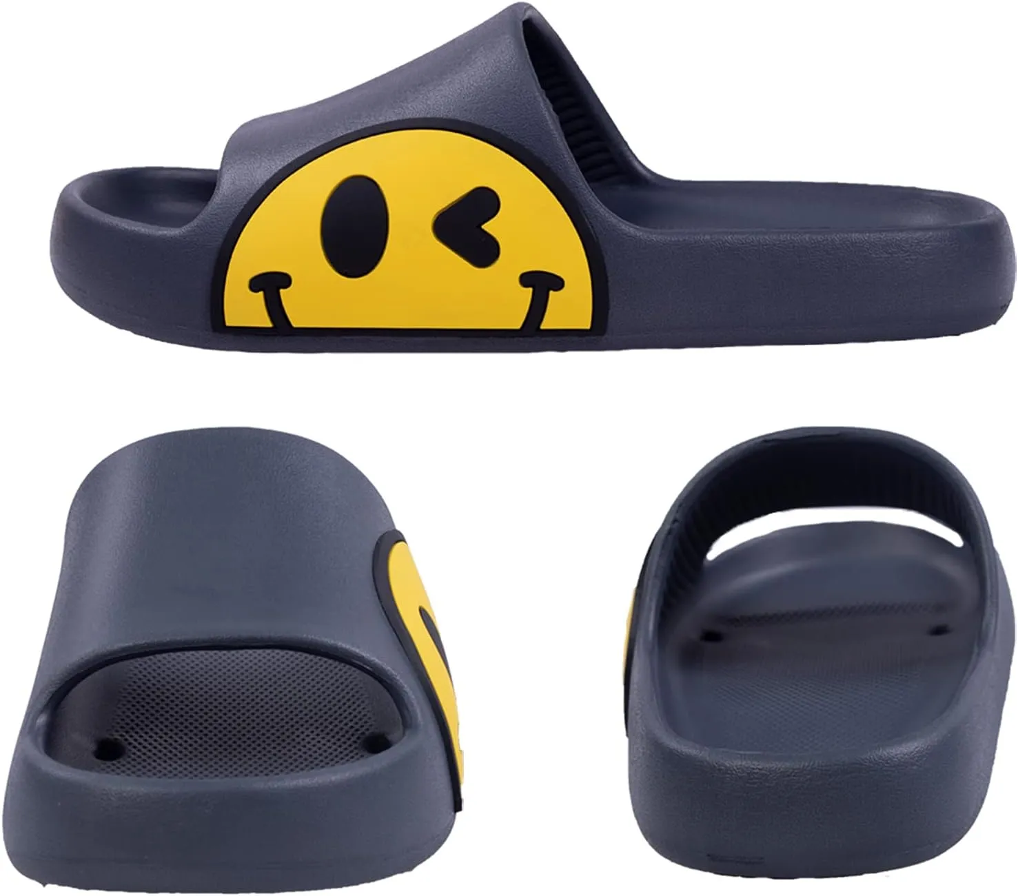 Sandals for Girls and Boys,Mens Slippers Sandals for Women,EVA Anti-Slip Indoor & Outdoor Kids Slippers Smile Face Open Toe Spa Bath Pool Gym House Casual Shower Shoes