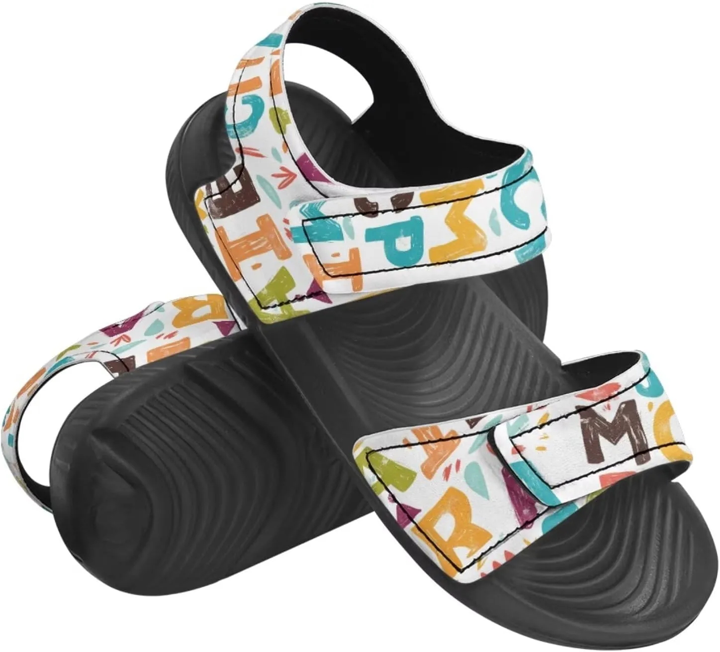 Sandals for Kids Boy Girls Summer Shoes Slide Sandals with Adjustable Strap Toddler Shoes Open Toe Slides