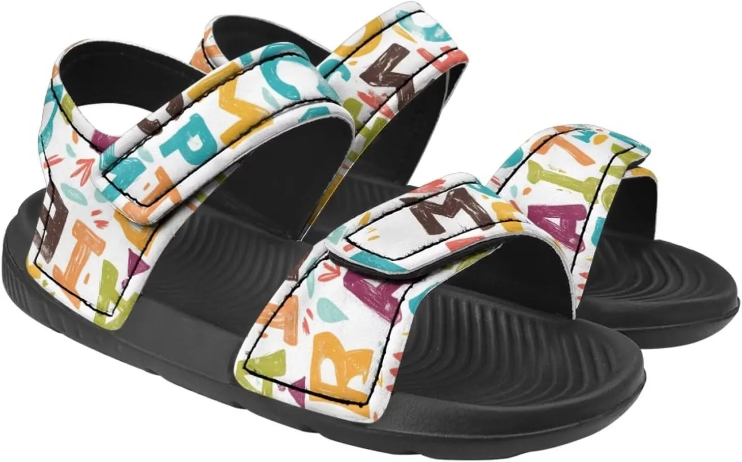 Sandals for Kids Boy Girls Summer Shoes Slide Sandals with Adjustable Strap Toddler Shoes Open Toe Slides