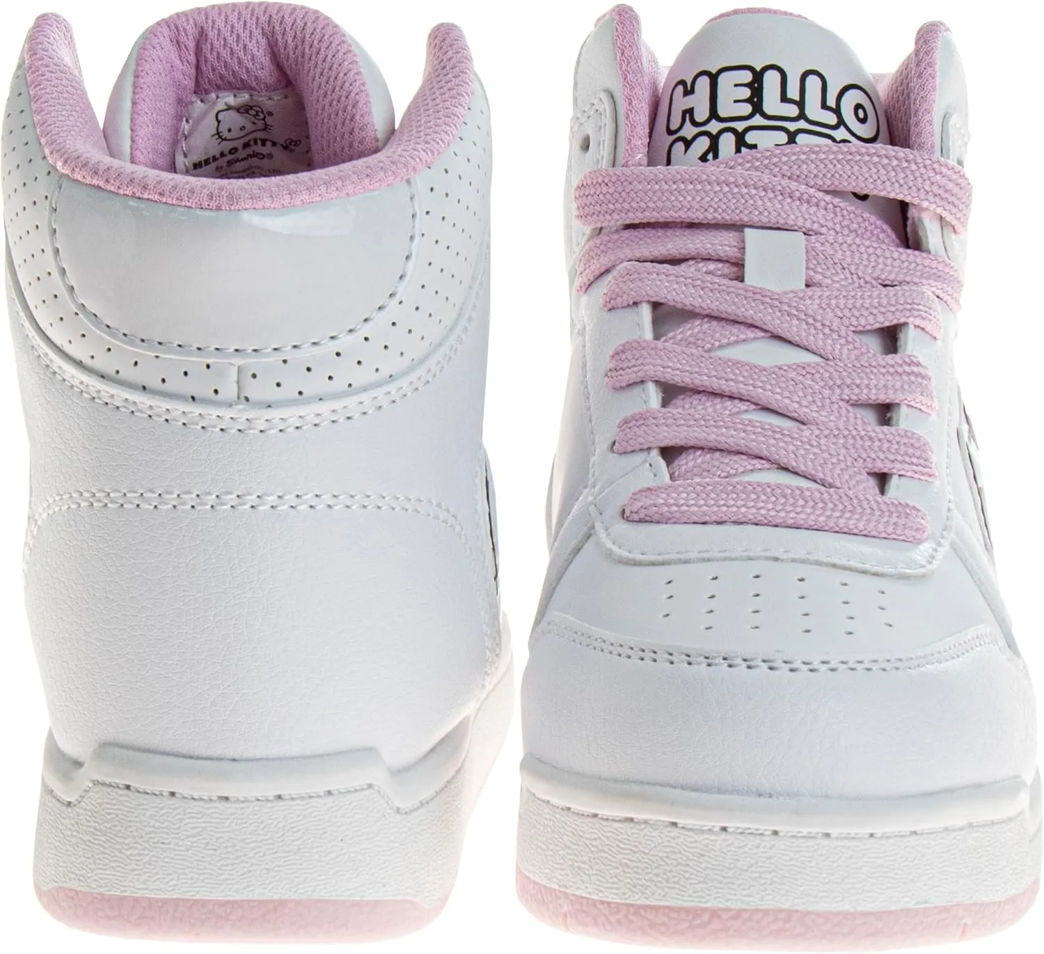 Sanrio Hello Kitty High Top Sneakers for Girls - Kids Sneaker Ankle Hightops Lightweight Breathable Fashion Shoes (Sizes: 11-13 Little Kid / 1-4 Big Kid)