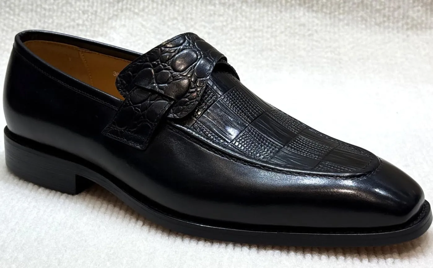 Santimon Men’s Casual Shoes Leather Penny Loafers | Slip-On Dress Shoes | Luxury Business Comfort Footwear for Office, Party & Wedding