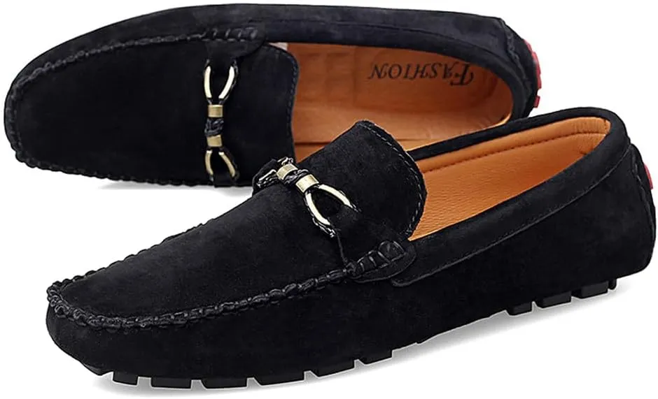 Santimon Men's Driving Shoes Loafers Slip On Genuine Leather Moccasins Boat Shoes, Casual Shoes for Men, Boat Shoes for Men, Walking Shoes for Men