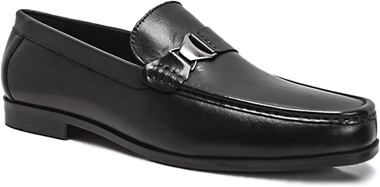 Santimon Men’s Slip-On Casual Shoes - Luxury Genuine Leather Penny Loafers - Dress Business Comfort Mocasines for Office & Wedding