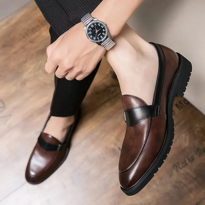 Santimon Mens Tuxedo Loafers Dress Shoes Monk Strap Classic Moccasins Modern Formal Suede Leather Shoe for Men